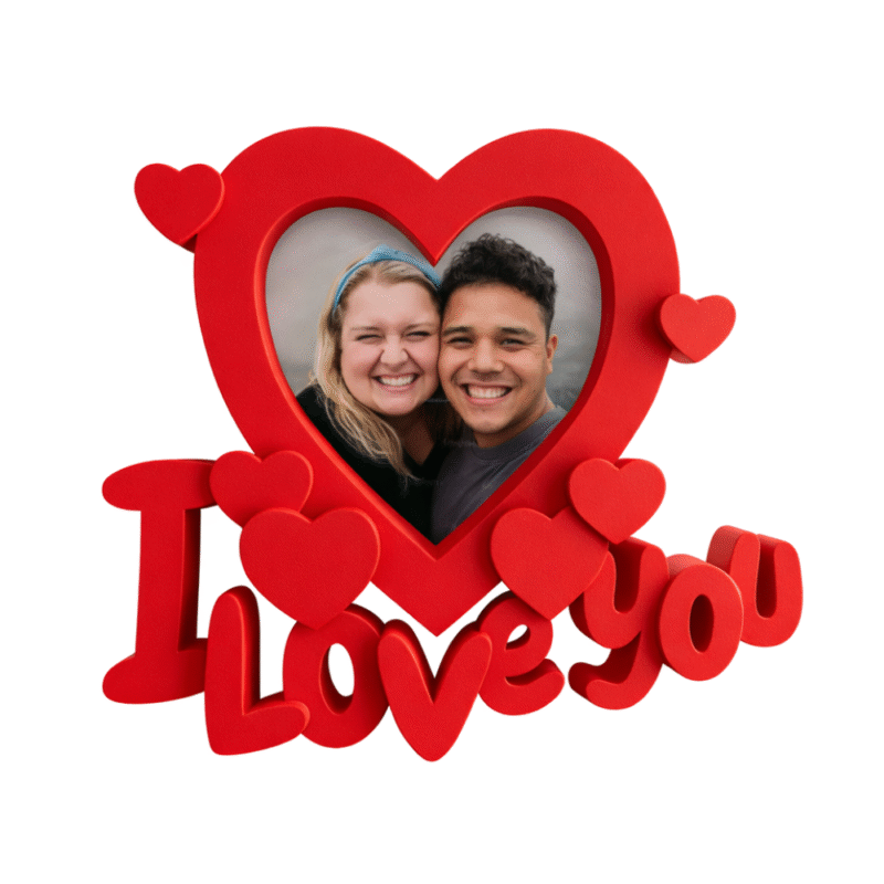 Valentine’s Day I Love You 3D Printed Photo Frame, Romantic Home Decor, Couple Gift, Bedroom Decor, Living Room Decor, Anniversary Gift, Wedding Gift, Desk Decor, Shelf Decor - Image 3
