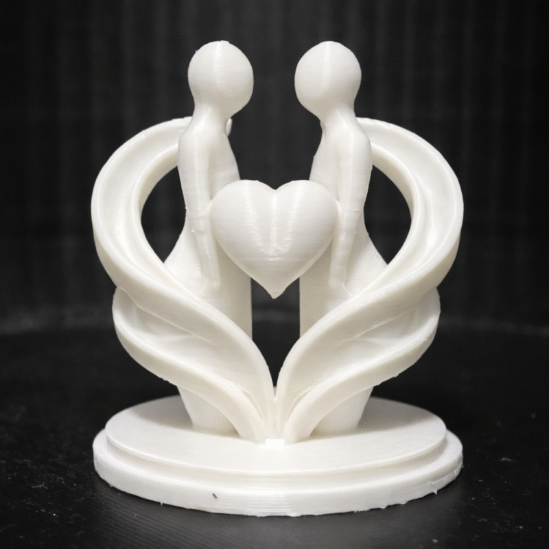 Love at First Sight 3D Printed Couple Statue, Love Decor, Valentine Day Gift, Romantic Home Decor, Table Decor, Shelf Decor, Bedroom Decor, Living Room Decor, Couple Gift, Anniversary Gift, Wedding Gift, Housewarming Gift, Personal Gifting, Home Decor Industry - Image 3