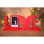 Valentine’s Day Photo Love Frame, 3D Printed Romantic Couple Photo Frame, Love Memory Display, Home Decor, Bedroom Table Decor, Anniversary Gift, Valentine Gift, Wedding Gift, Proposal Gift, Personalized Photo Frame