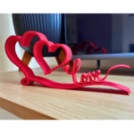 Valentine’s Day Two Hearts Love 3D Printed Decor, Romantic Couple Gift, Anniversary Gift, Wedding Gift, Home Decor, Bedroom Decor, Tabletop Decor, Valentine Gift, Love Showpiece - Image 3