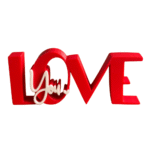 Love You Lettering 3D Printed Decor, Romantic Home Decor, Couple Gift, Anniversary Gift, Valentine Gift, Bedroom Decor, Living Room Decor, Table Top Decor, Wedding Gift, Proposal Gift - Image 3