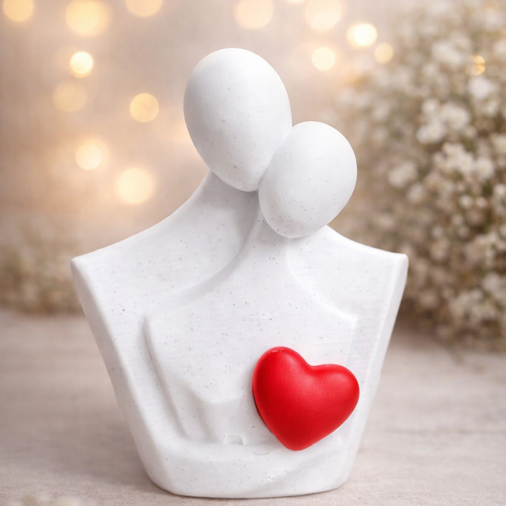 2 Couple in Love Valentine’s Day 3D Printed Home Decor, Romantic Couple Showpiece, Anniversary Gift, Wedding Gift, Valentine Gift, Bedroom Decor, Living Room Decor, Table Decor, Love Theme Gift - Image 1