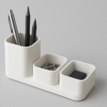 Minimal Desk Organizer | 3D Printed Office Storage, Pen Holder, Table Organizer for Home, Office, Study, Corporate Gifting