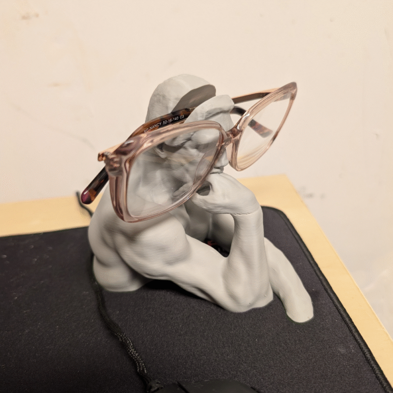 The Thinker Glasses Holder, Eyeglass Stand, Spectacles Holder, Desk Organizer, Home Decor Accent, Office Desk Decor, Study Table Accessory, Reading Glasses Stand, Gift for Home Office, Gift for Students, Gift for Professionals, 3D Printed Decor - Image 3