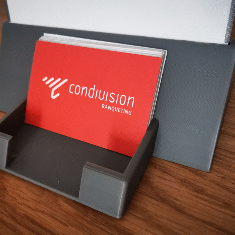 3D Printed Sign Display with Business Card Holder, Desk Name Plate, Reception Counter Sign, Office Table Display, Shop Cash Counter Display, Clinic Desk Sign, Cafe Table Sign, Small Business Branding Stand - Image 4