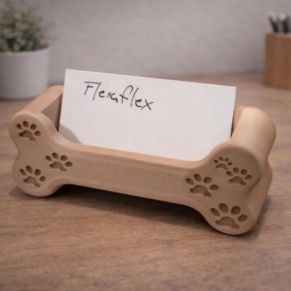 Dog Bone 3D Printed Business Card Holder, Desk Organizer, Office Table Decor, Pet Lover Gift, Corporate Desk Accessory, Reception Counter Display, Clinic Desk Stand, Gift for Dog Lovers