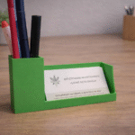 3D Printed Business Card Holder, Pencil Holder, Desk Organizer, Office Table Accessory, Visiting Card Display Stand, Workspace Organizer, Corporate Desk Gift, Home Office Decor, Reception Counter Display