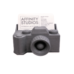 Camera Form 3D Printed Business Card Holder, Office Desk Organizer, Photographer Gift, Corporate Desk Decor, Startup Office Accessory, Creative Table Display - Image 3