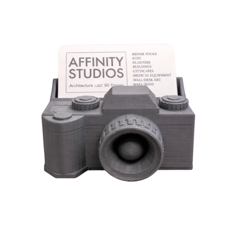 Camera Form 3D Printed Business Card Holder, Office Desk Organizer, Photographer Gift, Corporate Desk Decor, Startup Office Accessory, Creative Table Display - Image 3