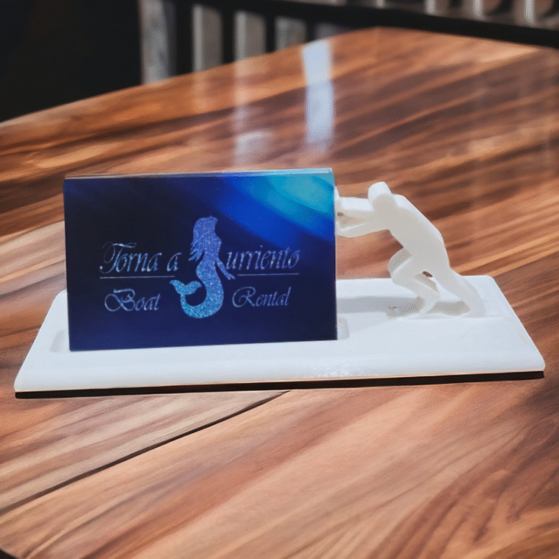 3D Printed Business Card Holder, Desk Card Stand, Office Table Organizer, Visiting Card Holder for Office, Shop, Reception, Clinic, Corporate Desk, Professional Workspace Gift - Image 2
