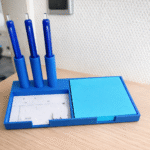 3D Printed Business Card, Pen & Post-it Holder, Desk Organizer for Office, Corporate, Startup, IT, School, College, Reception, Workspace, Study Table
