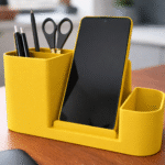 Office Desk Organizer with Integrated Phone Holder, Workspace Storage for Office, Home, IT Company, Corporate Desk, Study Table, Reception, Manager Cabin, 3D Printed Desk Accessory