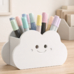 Cute Cloud Pen Organizer, 3D Printed Desk Organizer, Pen Stand for Study Table, Office Desk Storage, Stationery Holder for Kids, Students, Home, School, Office, Gift Item