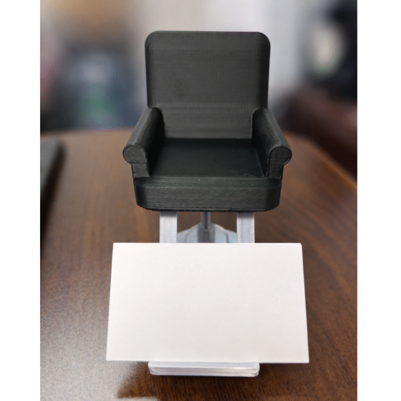Salon & Barber Chair Business Card Holder, Hair Studio Desk Organizer, Barber Shop Counter Display, Reception Card Stand, Hair Salon Branding Accessory, 3D Printed Display - Image 3
