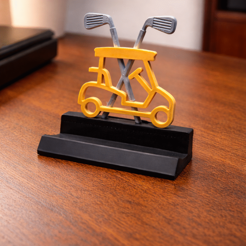 Golf Business Card Holder, 3D Printed Desk Card Stand, Office Desk Organizer, Corporate Gift, Professional Workspace Accessory, Reception Desk, Office Table, Executive Desk, Startup Office, IT Office, Sales Desk - Image 3