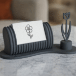 3D Printed Business Card Holder with Decorative Design, Office Desk Organizer, Corporate Gift, Executive Table Accessory, Reception Desk Use, Startup Office, IT Office, Industrial Office, Home Workspace