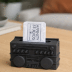 Boombox Form Business Card Holder, 3D Printed Desk Organizer, Office Table Card Stand, Workspace Accessory, Corporate Office Gift, Startup Desk Decor, Professional Table Display
