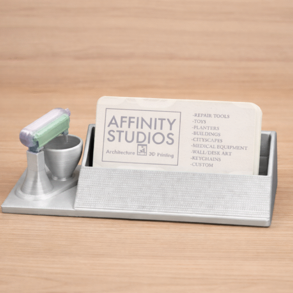 Mixing Bowl Baker Form 3D Printed Business Card Holder, Desk Organizer, Office Table Decor, Bakery Counter Display, Corporate Desk Accessory, Studio Workspace Holder