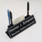 Personalized 3D Printed Name Plate & Business Card Holder, Office Desk Name Display, Reception Counter Name Stand, Study Table Organizer, Home Office Decor, Corporate Desk Accessory, Startup Office Gift, Professional Workspace Display