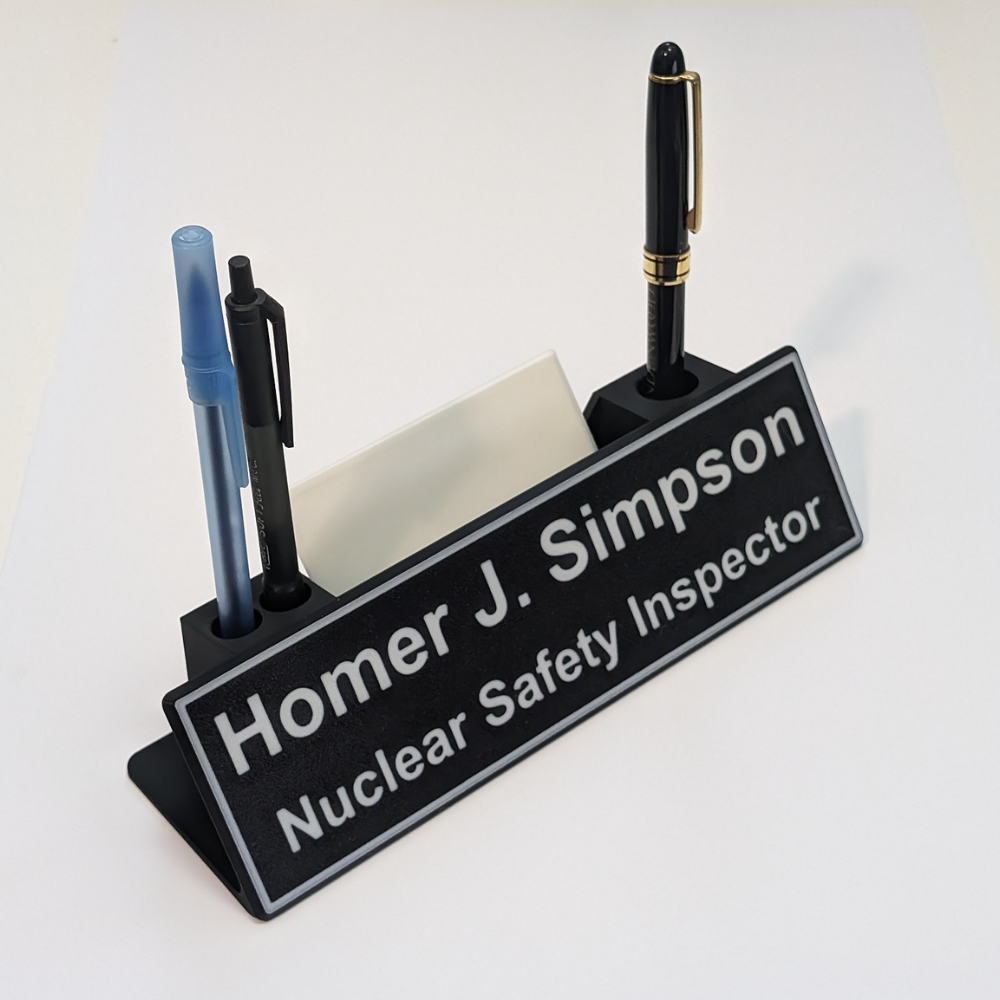 2 Personalized 3D Printed Name Plate & Business Card Holder, Office Desk Name Display, Reception Counter Name Stand, Study Table Organizer, Home Office Decor, Corporate Desk Accessory, Startup Office Gift, Professional Workspace Display - Image 1