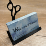 Hair Salon Barber Business Card Holder, Salon Reception Desk Card Stand, Barber Shop Counter Display, Hairstylist Visiting Card Holder, Grooming Studio Desk Organizer, 3D Printed Card Holder