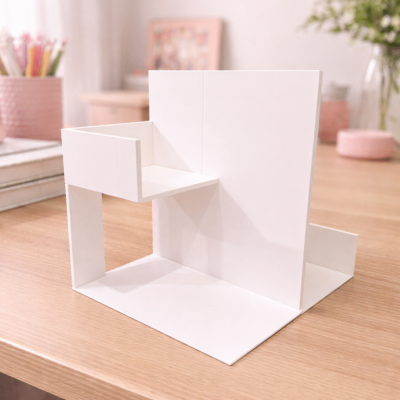 Display Shelf Organizer, 3D Printed Storage Rack, Desk Organizer, Office Display Shelf, Retail Counter Display, Home Decor Shelf, Showroom Product Stand, Corporate Office Utility, Study Table Organizer - Image 4