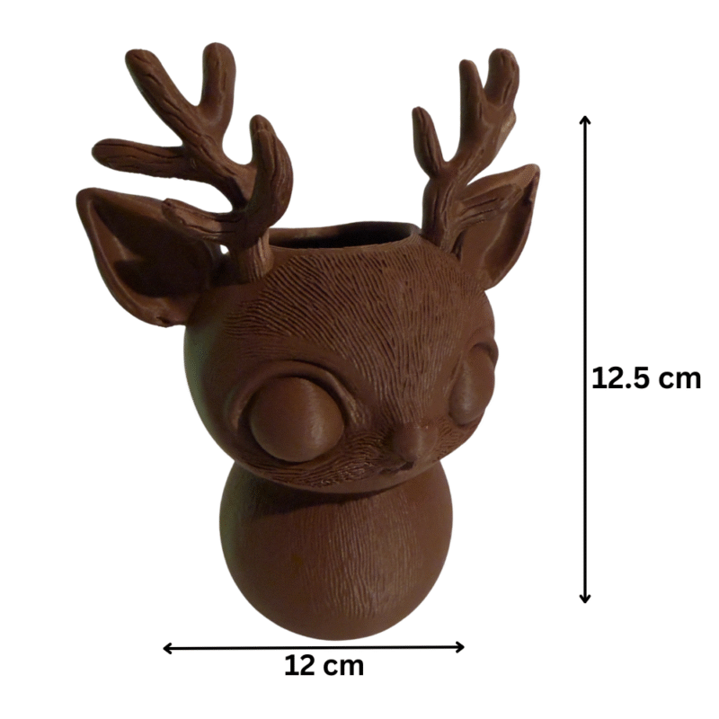 Christmas Reindeer Desk Small Planter, Pen Holder, Mobile Stand, Office Desk Organizer, Home Decor, Corporate Gift, Festive Table Decor, 3D Printed - Image 2