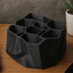 Geometric Hexagon Desk Organizer, 3D Printed Office Desk Storage, Pen Holder, Study Table Organizer, Workspace Accessories, Corporate Desk Gift, Home Office Décor, Educational & IT Office Use - Image 3