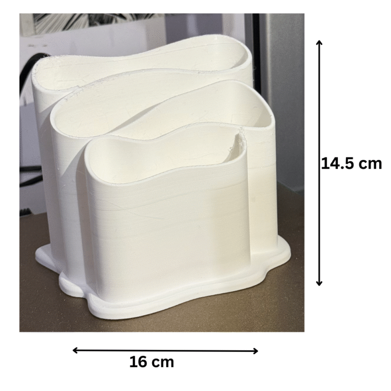 Minimal Wave Office Organizer – 3D Printed Desk Organizer for Corporate Gifting, Employee Welcome Kits, Office Accessories, Study Table, Workstation, Home Office, IT Office, School, College, Business Desk, Reception Desk, Executive Table - Image 2