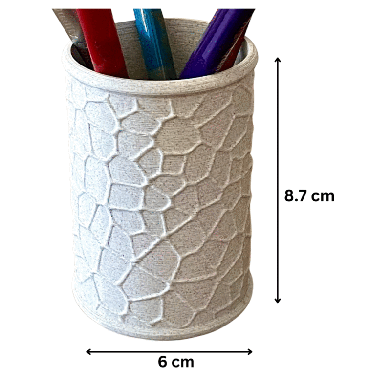 Voronoi 3D Printed Pencil Pen Holder, Desk Organizer for Office, Corporate Gift, Industrial Use, Study Table, School, College, Engineer, Architect, Doctor, Teacher, Home, Workspace - Image 2