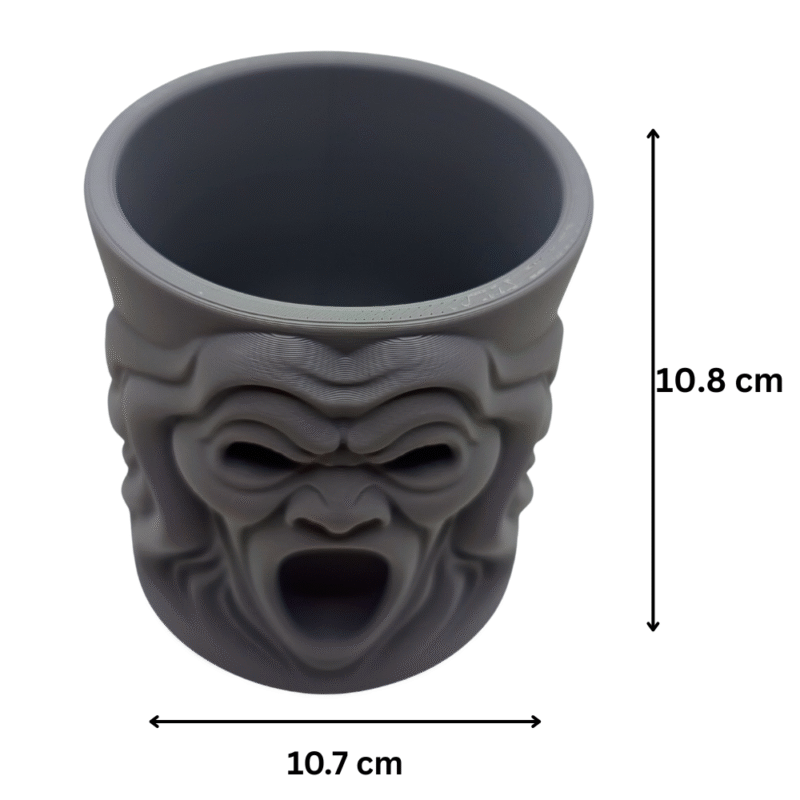 Shadow Scream Gloomy Horror Mug Planter, Gothic Skull Cup, Spooky Desk Decor, Halloween Gift, Creepy Home Decor, 3D Printed Horror Planter - Image 2