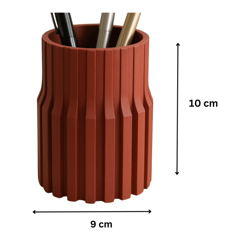 Modern Ribbed Pen Holder – 3D Printed Desk Organizer for Office, Study Table, Home Office, Corporate Desk, Workstation, School, College, Architects, Engineers, Designers, Teachers, Students - Image 2