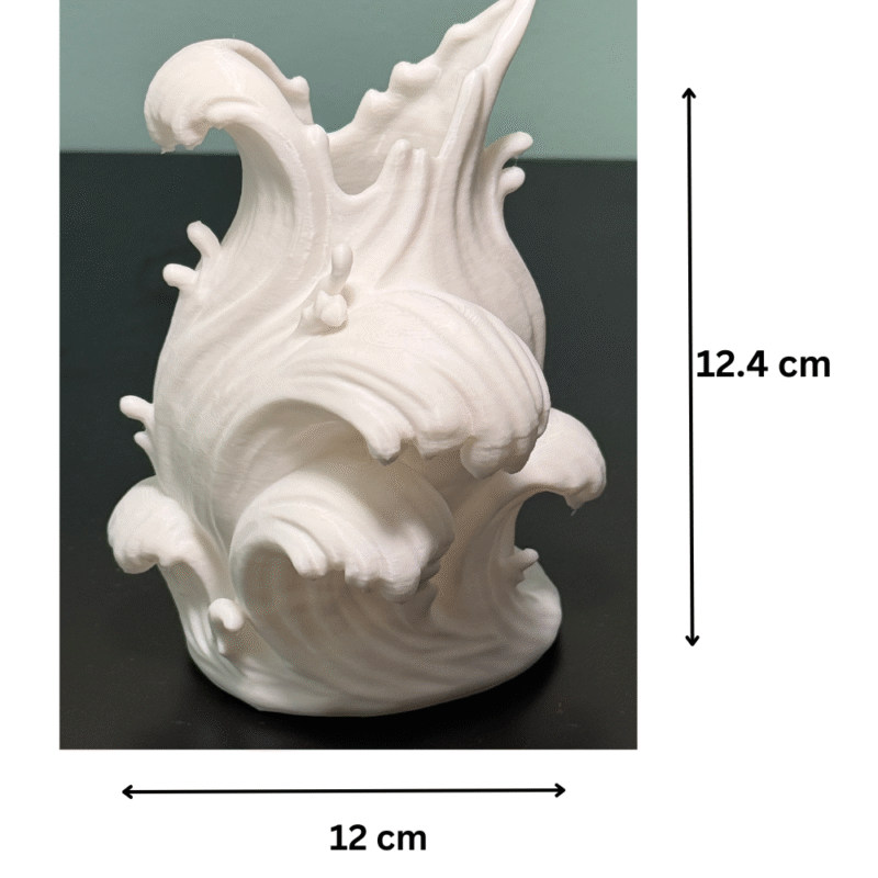 Beach Waves Inspired Flower Vase Pen Holder for Office Desk, Home Décor, Corporate Gift, Study Table Organizer, Reception Display, Hotel Table, 3D Printed Designer Holder - Image 2