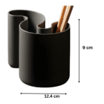 Laulau 3D Printed Pencil Pen Holder for Office Desk, Study Table, Home, Corporate Gifting, School, College, Teacher Gift, Student Gift, Business Desk Organizer, Work From Home Accessories - Image 2