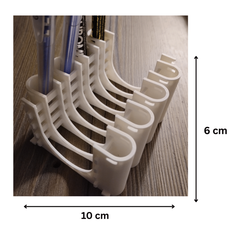 Minimalist Parametric 3D Printed Pen Holder for Office Desk, Home Study, School, College, Engineering Lab, Corporate Table, Reception, Workstation, Gifting and Daily Use - Image 2