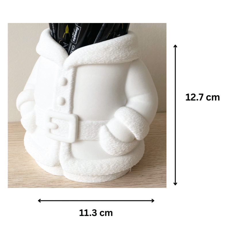 Santa Claus Pen Holder, Christmas Desk Organizer, 3D Printed Office Decor, Kids Study Table Stand, Holiday Gift, School Stationery Holder, Home Office Decoration, Festive Table Accessory, Teacher Desk Decor, Student Pen Stand - Image 2