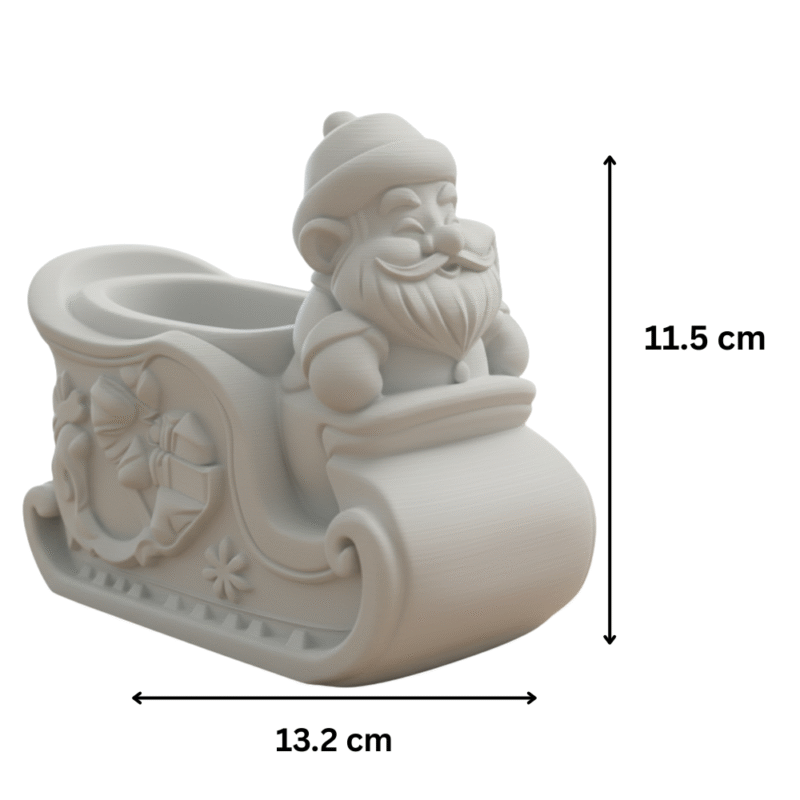 Santa Claus Sleigh Pen Holder – Christmas Desk Organizer, Holiday Office Decor, Secret Santa Gift, Corporate Festive Gift, Home & Office Stationery Stand, School & Kids Table Decor, 3D Printed Desktop Organizer - Image 2