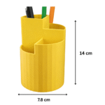 Quarter Grid Storage Tube & Pen Holder | 3D Printed Desk Organizer, Office Stationery Stand, Workshop Tool Holder, School Supply Storage, Table Organizer, Home & Industrial Use - Image 2