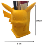 Pikachu 3D Printed Pen Holder, Desk Organizer, Study Table Stand, Office Stationery Holder, Anime Desk Decor, Kids Study Organizer, Gift for Students, Teachers, Engineers, IT Professionals, Home and Office Use - Image 2