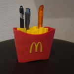 Fries Pencil Holder, French Fries Pen Stand, Office Desk Organizer, Restaurant Table Holder, McDonalds Style Decor, Cafe Counter Organizer, Hotel Desk Accessory, Gift Item, 3D Printed Desk Organizer - Image 3