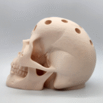 Human Skull Pen Holder, 3D Printed Desk Organizer, Office Stationery Stand, Study Table Decor, Creative Gift for Doctors, Engineers, Designers, Students, Halloween Decor, Medical Office Accessory, Home Office Desk Decor - Image 3