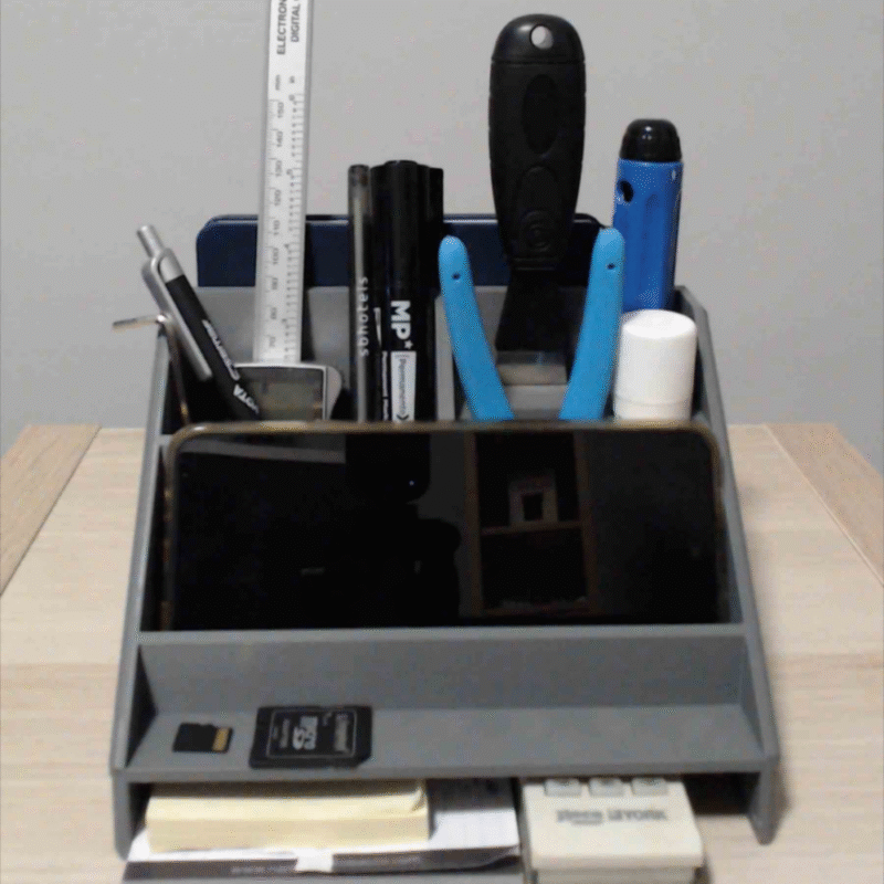 3D Printed Desk Organizer, Office Desk Organizer, Home Desk Organizer, Study Table Organizer, Pen Stand, Stationery Holder, Table Organizer for Office, Home, Students, Professionals, Work From Home Setup - Image 3