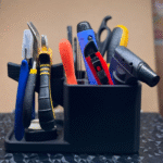 3D Printed 3D Printer Tool Organizer, Workshop Desk Organizer, Maker Lab Tool Holder, Electronics Repair Stand, Engineering College Utility, Industrial Maintenance Organizer