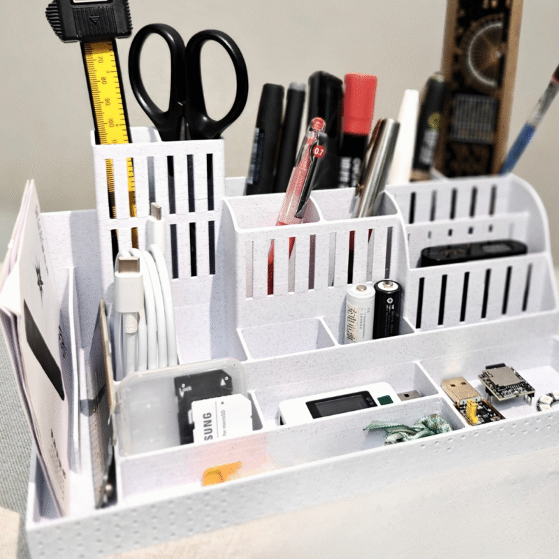 21-Compartment Desktop Organizer, Office Desk Storage Box, Stationery Holder, Makeup Organizer, Craft Storage, Hardware Screws Box, Electronic Components Organizer, School Study Table Organizer, Home Office Desk Organizer, 3D Printed Utility Organizer - Image 3