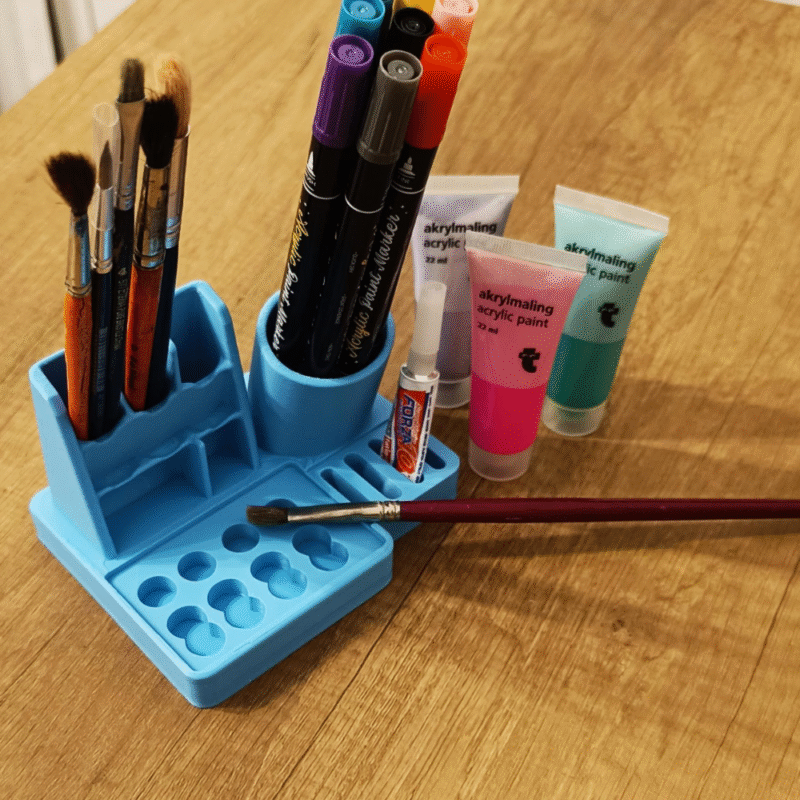Painting Tool Holder – 3D Printed Artist Organizer, Paint Brush Stand, Art Supplies Storage, Desk Organizer for Artists, Students, Schools, Art Studios, DIY Crafts, Home & Office Use - Image 3