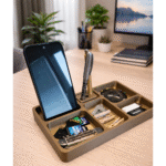 Table Universal Organizer with Mobile Stand, Desk Organizer, Office Table Storage, Study Table Organizer, Home Workspace Accessory, Reception Desk Organizer, 3D Printed Desk Utility for Office, Home, School, Corporate Use