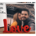 Love Photo Stand 3D Printed, Romantic Table Decor, Couple Photo Frame, Home Decor, Bedroom Decor, Anniversary Gift, Valentine Gift, Wedding Gift, Housewarming Gift