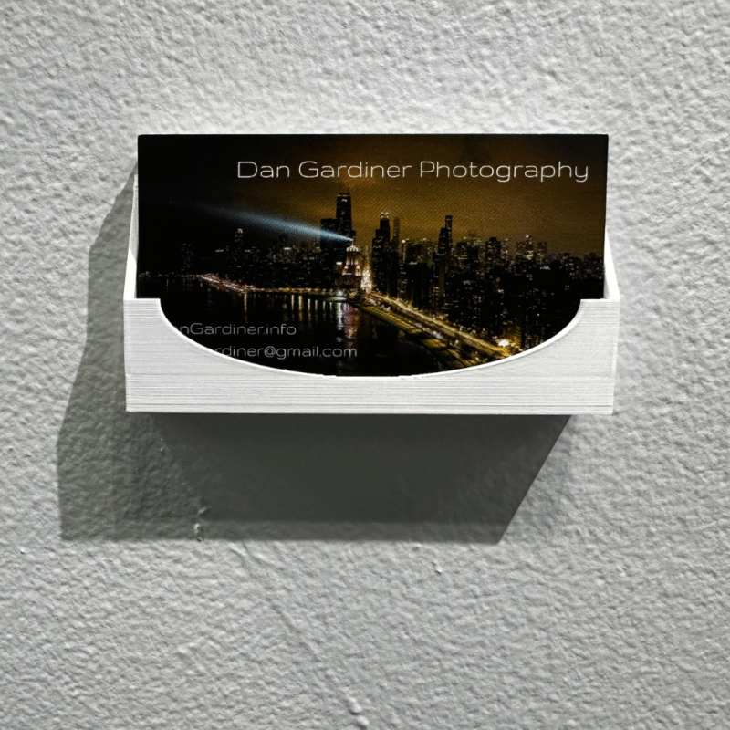 Wall Mounted Business Card Holder, 3D Printed Visiting Card Stand, Office Reception Card Display, Shop Counter Card Holder, Clinic Card Organizer, Showroom Visiting Card Holder, Industrial Office Display - Image 3