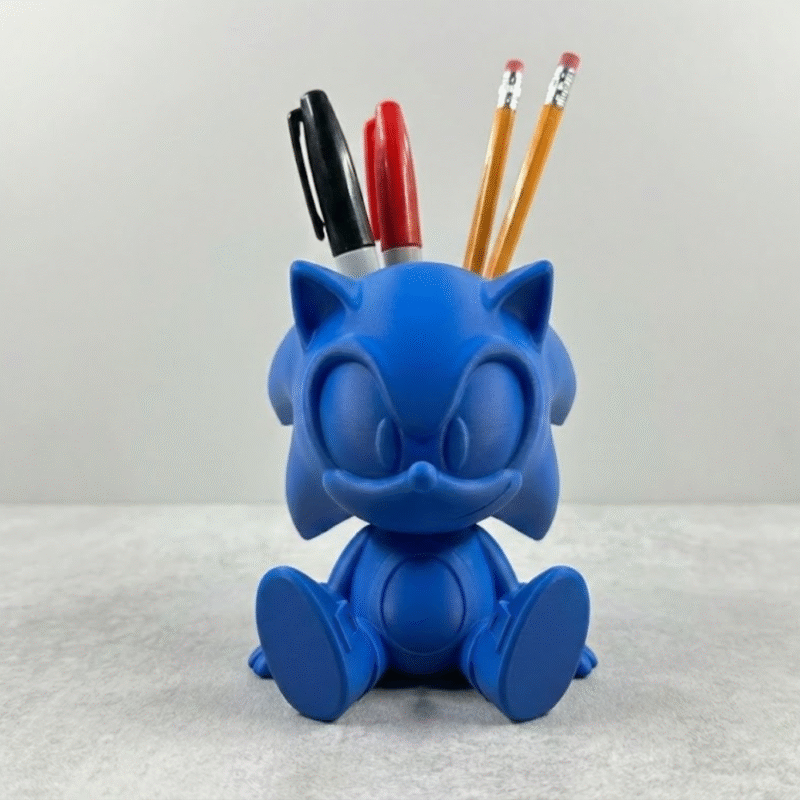 Sonic Pen Holder, Desk Organizer, Office Stationery Holder, Corporate Gift, Study Table Organizer, 3D Printed Pen Stand for Office, Home, School, Institute, Workshop, Gift Item - Image 3