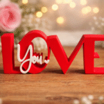 Love You Lettering 3D Printed Decor, Romantic Home Decor, Couple Gift, Anniversary Gift, Valentine Gift, Bedroom Decor, Living Room Decor, Table Top Decor, Wedding Gift, Proposal Gift